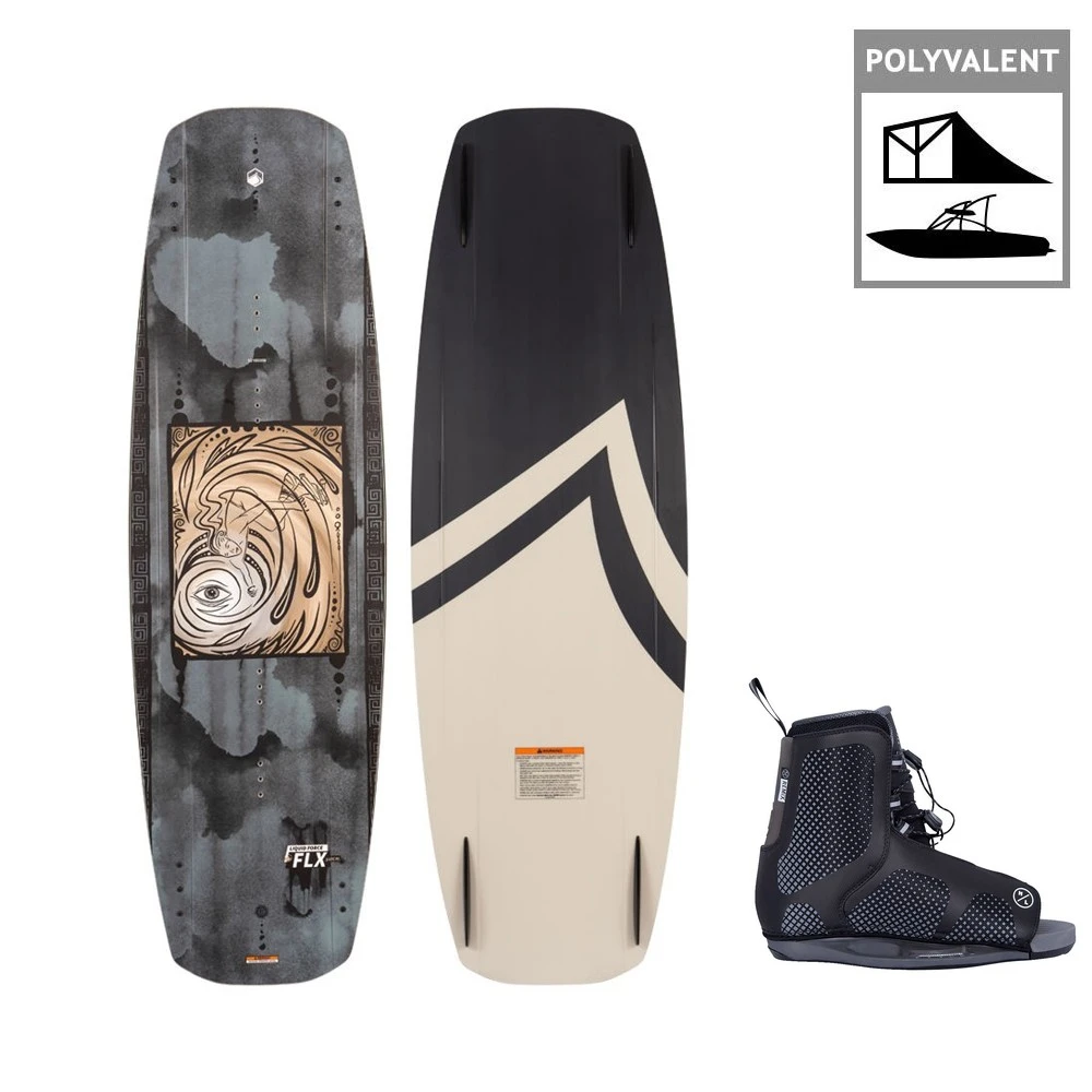 Pack Wakeboard Liquid Force FLX 2022 + Chausses Hyperlite Remix 1 Pack Wakeboard Liquid Force FLX 2022 + Chausses Hyperlite Remix