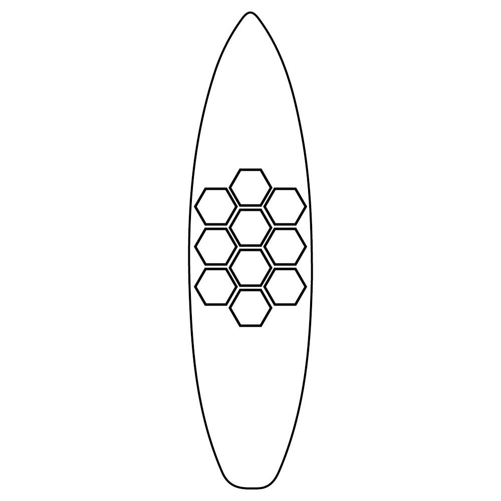 Grip De Traction SURF Antidérapant Hexapads Howzit - 10 Pcs 10 Grip De Traction SURF Antidérapant Hexapads Howzit - 10 Pcs – Image 10