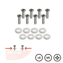 VISSERIE MARINE CRUCIFORME POUR AILERON DE TWINTIP AVEC RONDELLE